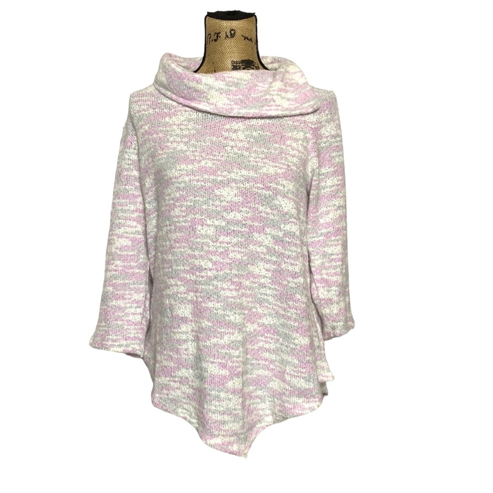 Pink Cream Cowl Neck Sweater Top M